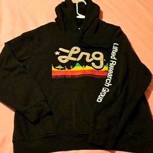 men's black LRG Lifted Research Group hoodie